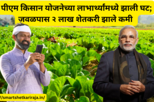 पीएम किसान योजनेच्या लाभार्थ्यांमध्ये झाली घट; जवळपास २ लाख शेतकरी झाले कमी Add a little bit of body text (1)